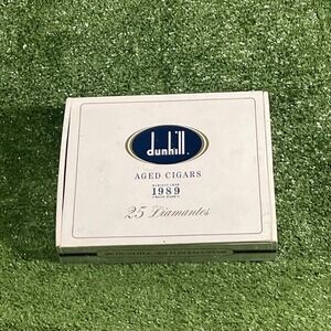 Dunhill Aged Cigars 25 Diamantes 1989 Empty Presentation Box Vintage Tobacciana